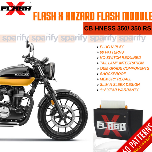 CB highness 350 FlashX Hazard Flash Module, Blinker/Flasher for All Motorcycle & Scooters
