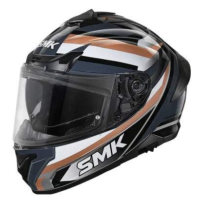 SMK Typhoon Freeride ISI ECE & DOT Certified Full Face Dual Visor Helmet for Men and Women with Pinlock Fitted Clear Visor and Inner Sun Visor ( GL627