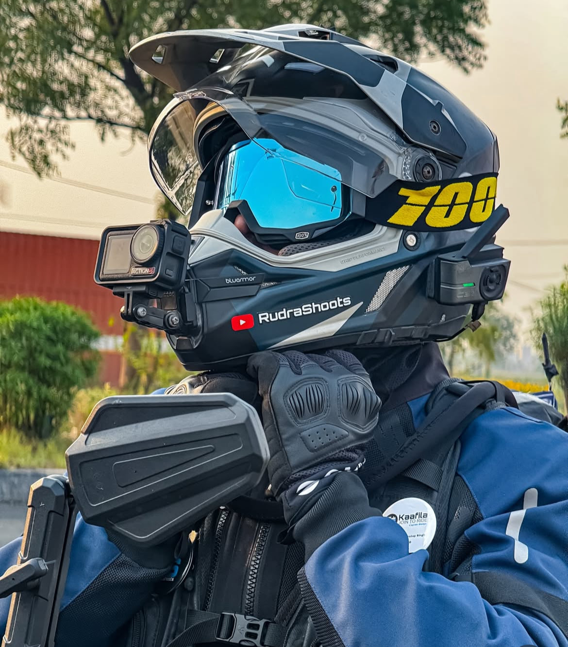 100% | Motocross & mountain biking Goggles|  White blue tint- 1 YEAR WARRANTY