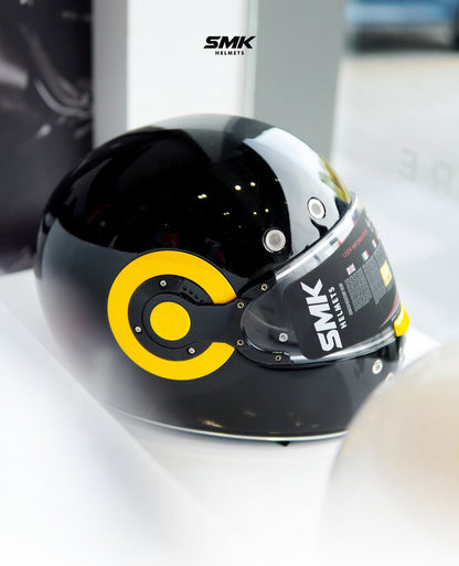 SMK Retro GL 240 Motorbike Helmet Gloss Black)