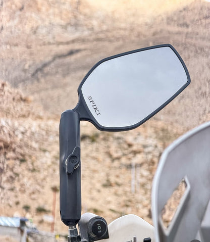 SPIKI ( NOMAD SERIES ) Adventure 3.0 Motorcycle Mirrors | 360° Rotatable Universal Side Mirrors for Road & Off-Road Riding