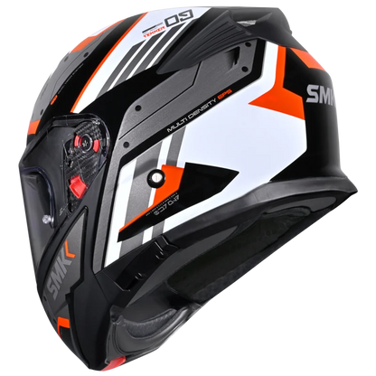 SMK Gullwing Tekker Black Orange White Gloss (GL217) Helmet