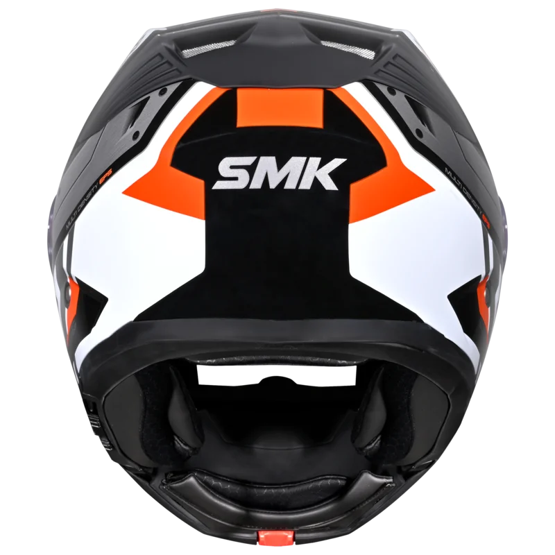 SMK Gullwing Tekker Black Orange White Gloss (GL217) Helmet