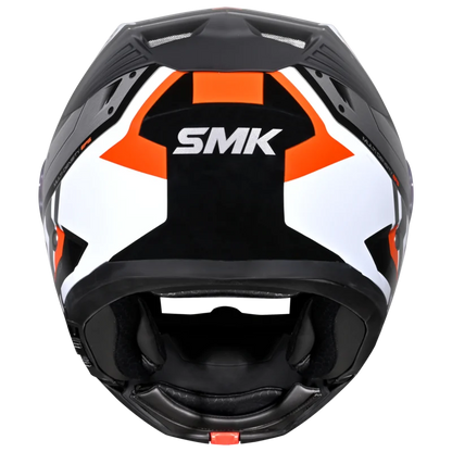 SMK Gullwing Tekker Black Orange White Gloss (GL217) Helmet