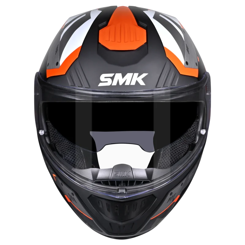 SMK Gullwing Tekker Black Orange White Gloss (GL217) Helmet