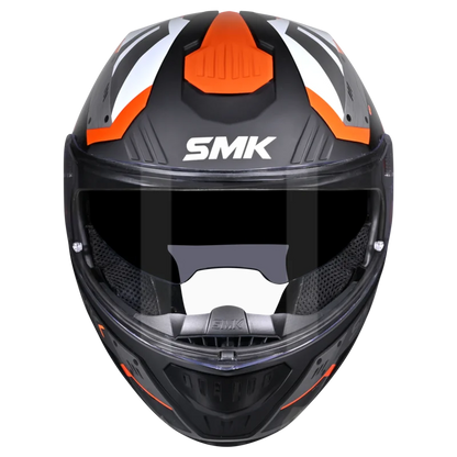 SMK Gullwing Tekker Black Orange White Gloss (GL217) Helmet