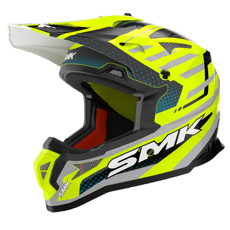SMK ALLTERRA BULLDOZER GL462 OFFROAD HELMET GLOSS HI VIZ