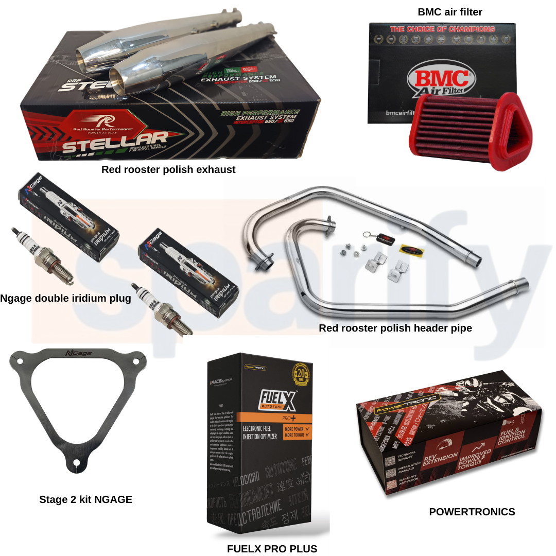 GT 650 / Interceptor 650 (2023-2024) – Performance Beast Upgrade Combo - (Sparify Rider-Approved Edition) | POLISH