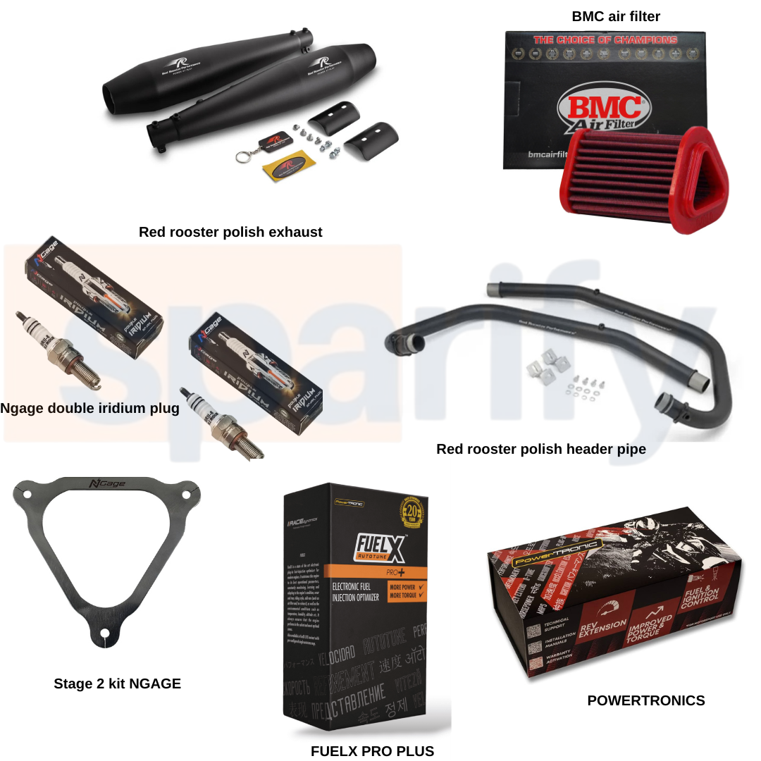 GT 650 / Interceptor 650 (2017-2022) – Performance Beast Upgrade Combo - (Sparify Rider-Approved Edition) | BLACK