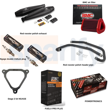 GT 650 / Interceptor 650 (2017-2022) – Performance Beast Upgrade Combo - (Sparify Rider-Approved Edition) | BLACK
