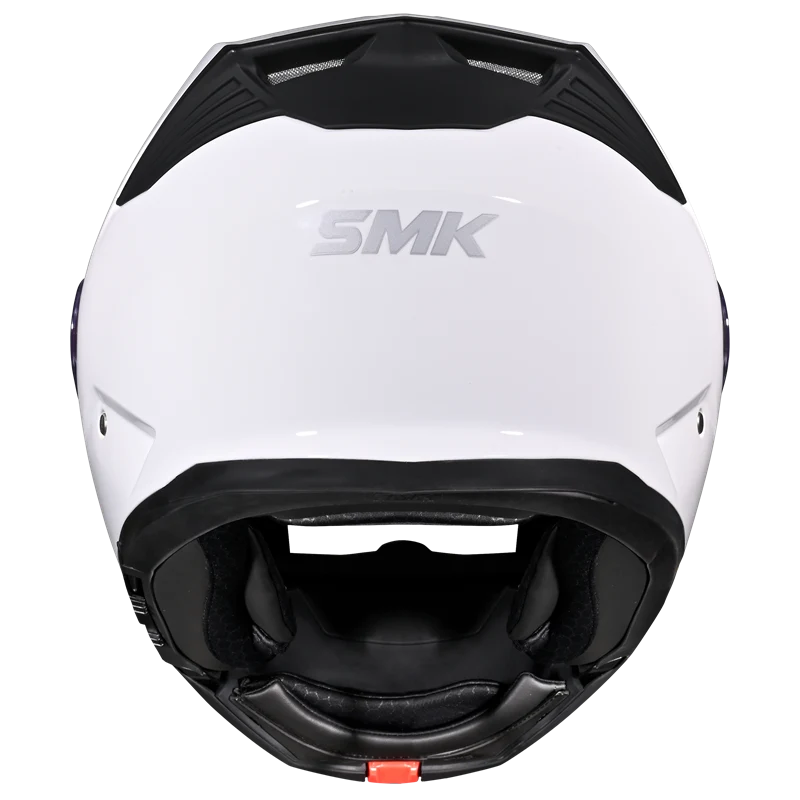 SMK Helmets - Gullwing Solid - Gloss White- Dual Visor Flip Up Helmet - GL100