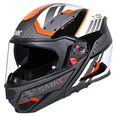 SMK Gullwing Tekker Black Orange White Gloss (GL217) Helmet