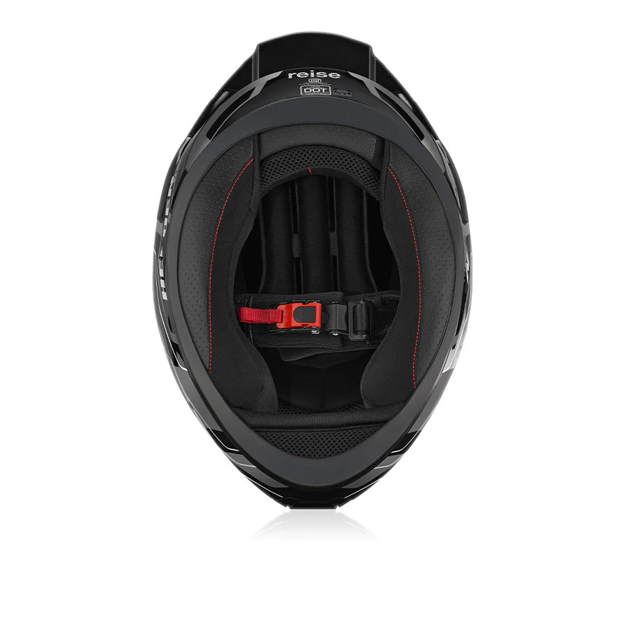 Reise Helden Full Face Riding Helmet | ISI/DOT/ECE Certified | European Design | Bluetooth Ready | Polycarbonate Shell - Grey / Black Gloss