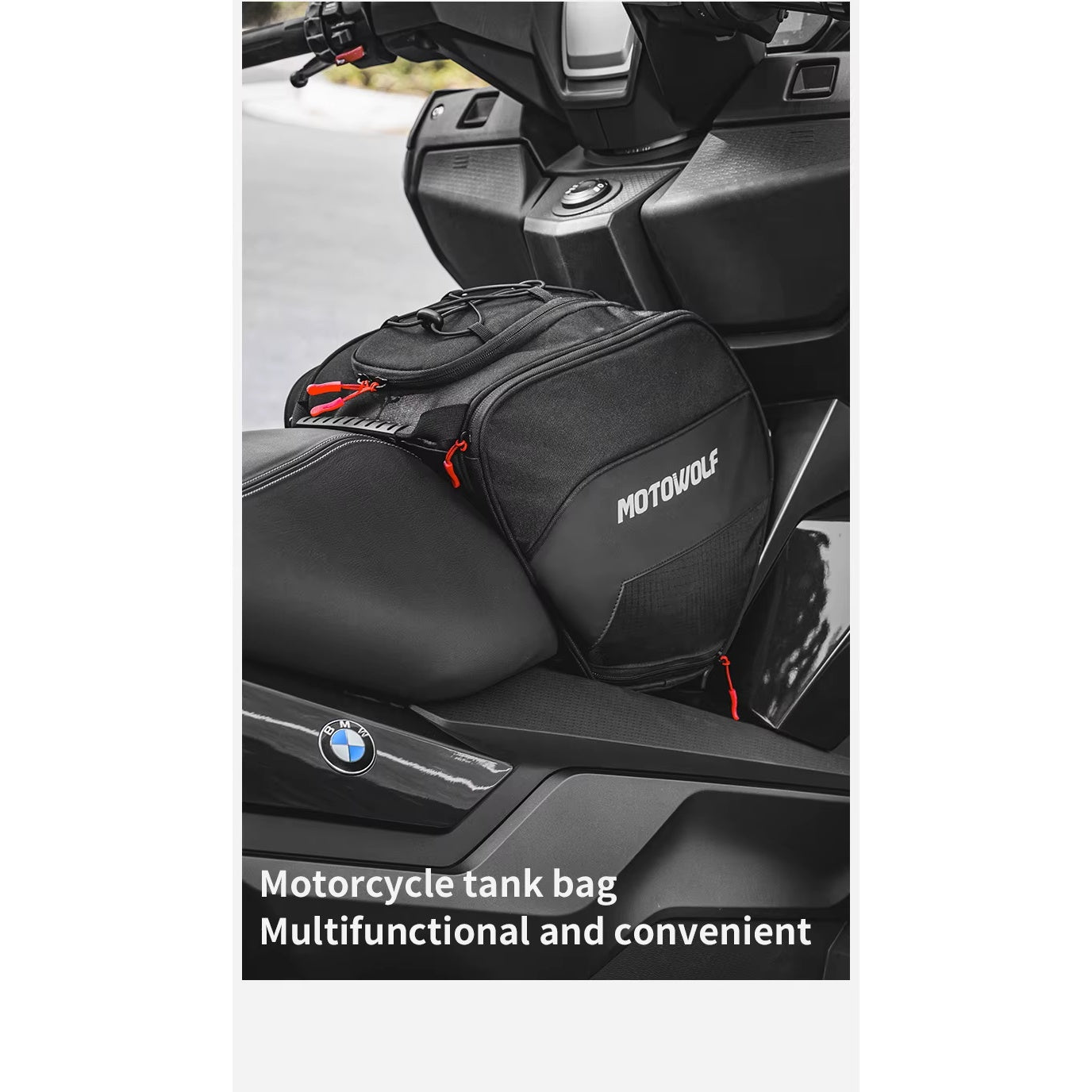 MOTOWOLF MB5 | 15 Litres tank Bag for Scooter / Motorcycle with Shoulder Strap | Portable Motorcycle Bag | Waterproof | Adjustable Strap, Heavy-Duty Zipper, Splash-Proof Travel Bag