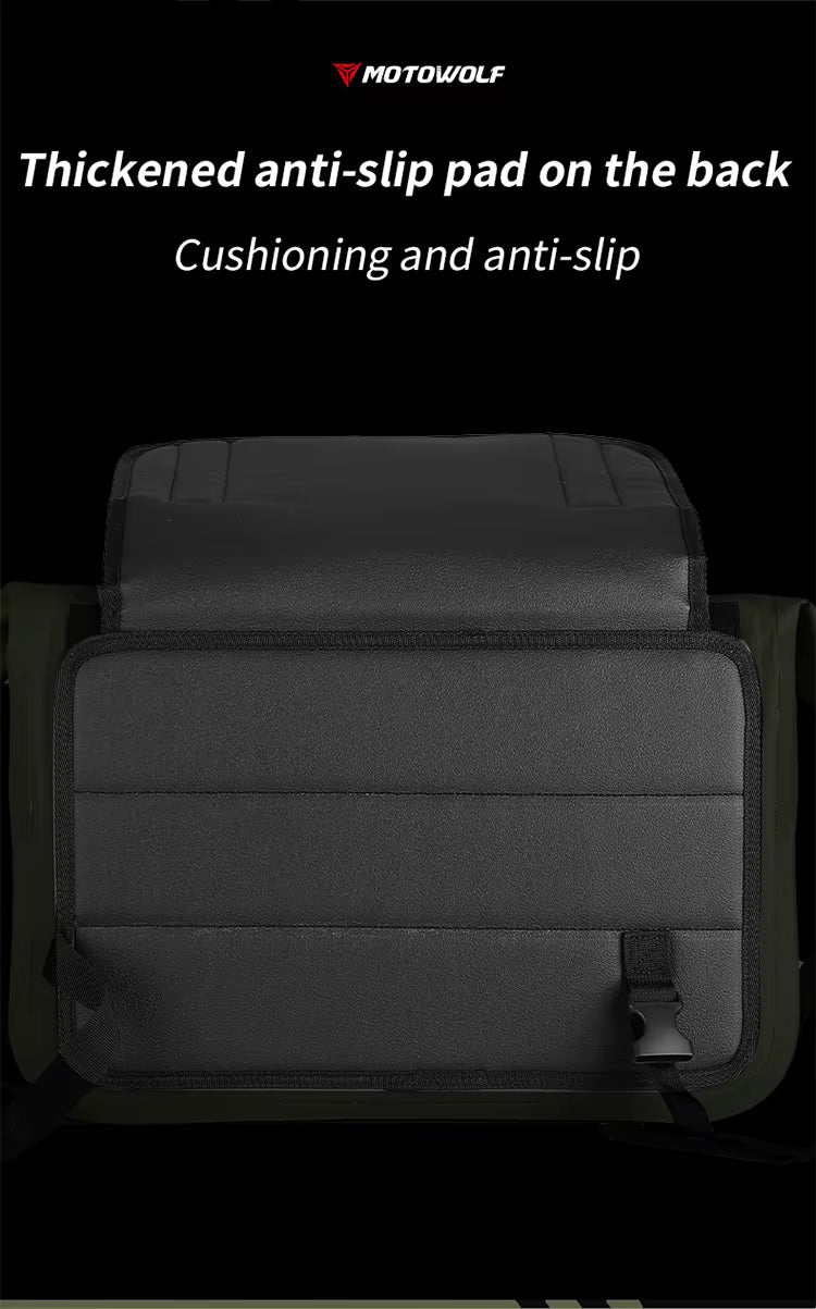 MOTOWOLF HYPERTOUR MDL0720 | 1 Pair | Waterproof Motorcycle Saddle Bags | 30 litres *2 side | Side Bags for Motorbike Travel - Military Green