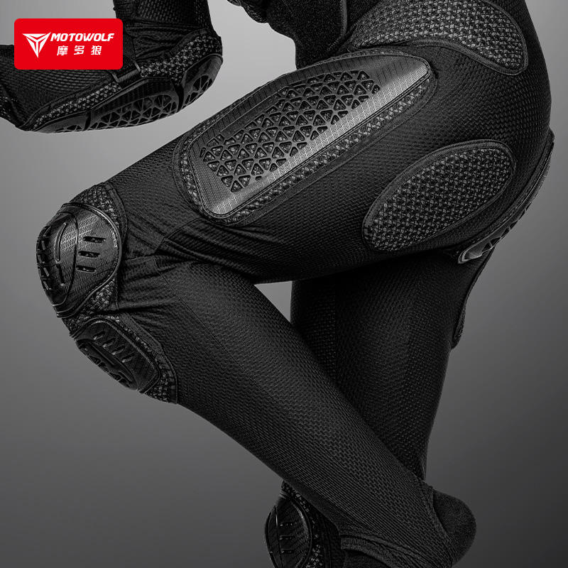 Motowolf PG1 Full Body Armor Set – Mesh Protective Jacket + Riding Pants with CE Level 1-2 Protection | Motorcycle Safety Gear Combo | Anti-Fall | Touring & Off-Road Riding | Black