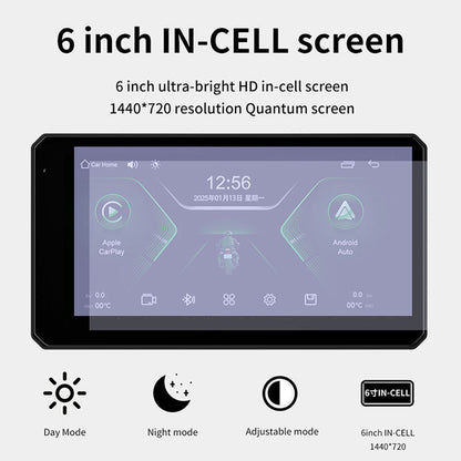 Boltt Pro Quick Release | 6-Inch | Motorcycle CarPlay & Android Auto Screen with TPMS & Voice Control | Wireless Apple CarPlay, Bluetooth, IP68 Waterproof | Universal Fit | M590 - 1 Year Warranty