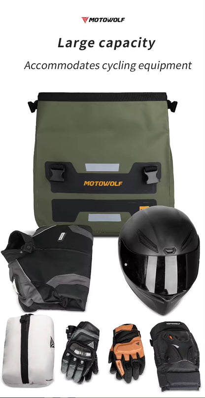 MOTOWOLF HYPERTOUR MDL0720 | 1 Pair | Waterproof Motorcycle Saddle Bags | 30 litres *2 side | Side Bags for Motorbike Travel - Yellow