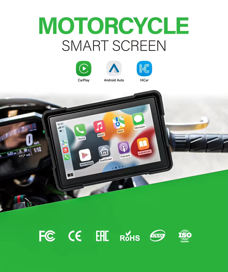 Boltt Pro Quick Release | 6-Inch | Motorcycle CarPlay & Android Auto Screen with TPMS & Voice Control | Wireless Apple CarPlay, Bluetooth, IP68 Waterproof | Universal Fit | M590 - 1 Year Warranty