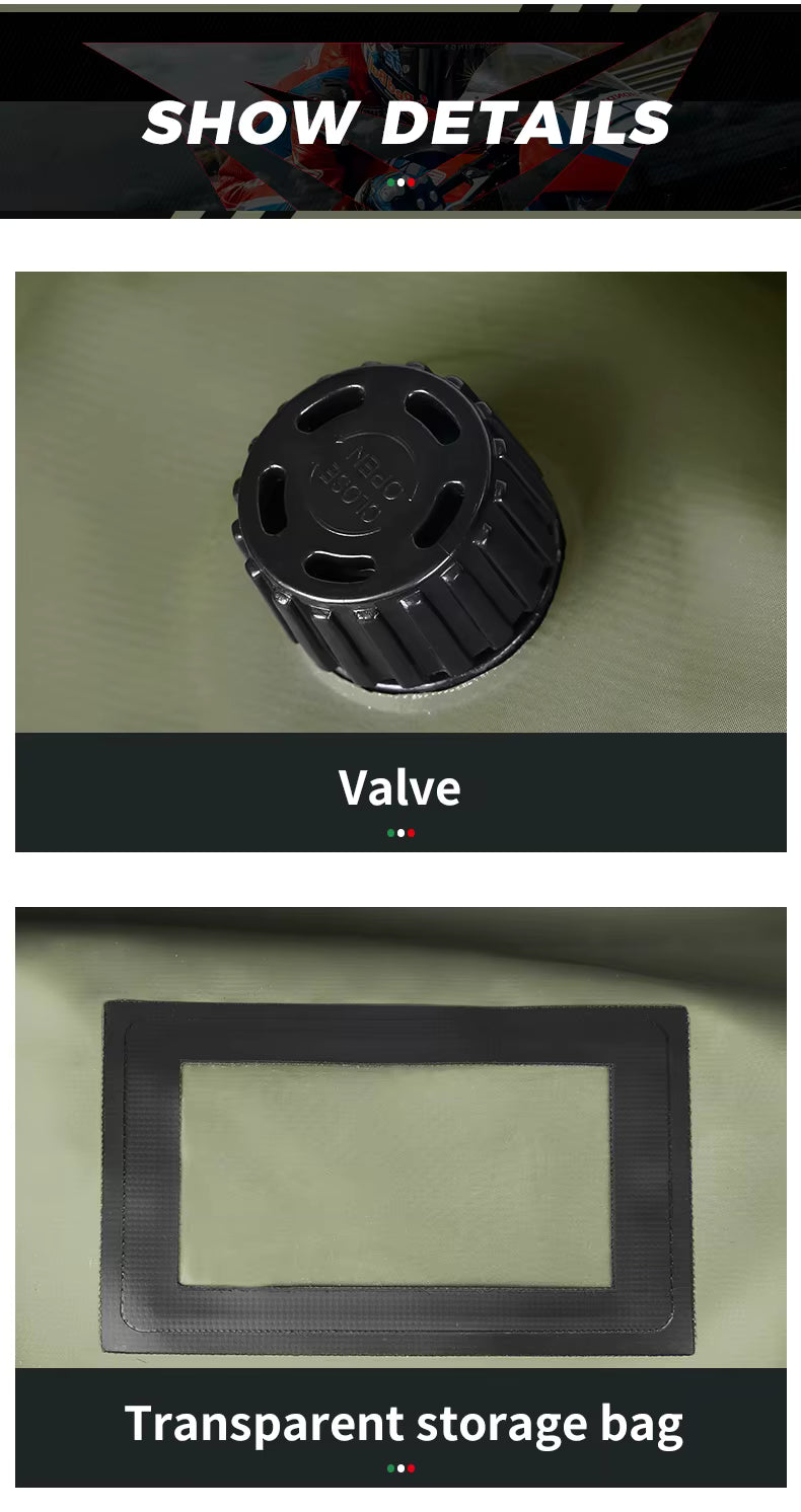 MOTOWOLF | Motorcycle Tail Bag - 66L Waterproof | Duffel Bag for Touring Adventure, Camping, Cycling - BLACK