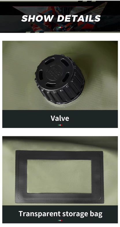 MOTOWOLF | Motorcycle Tail Bag - 66L Waterproof | Duffel Bag for Touring Adventure, Camping, Cycling - BLACK