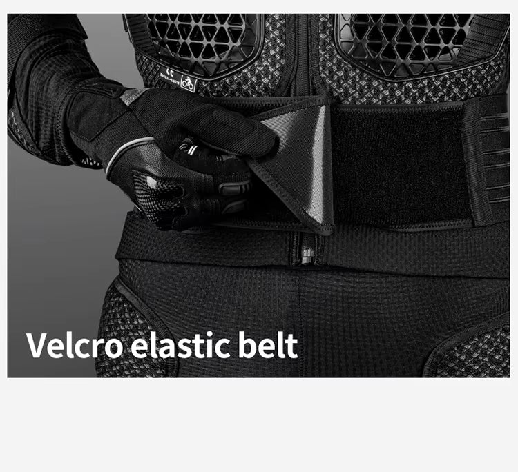 Motowolf Waterproof Mesh Body Protector | CE Certified | Four Season | PG1 | Motorcycle Jackets | Anti Fall | Off-road Riding Body Armor - BLACK