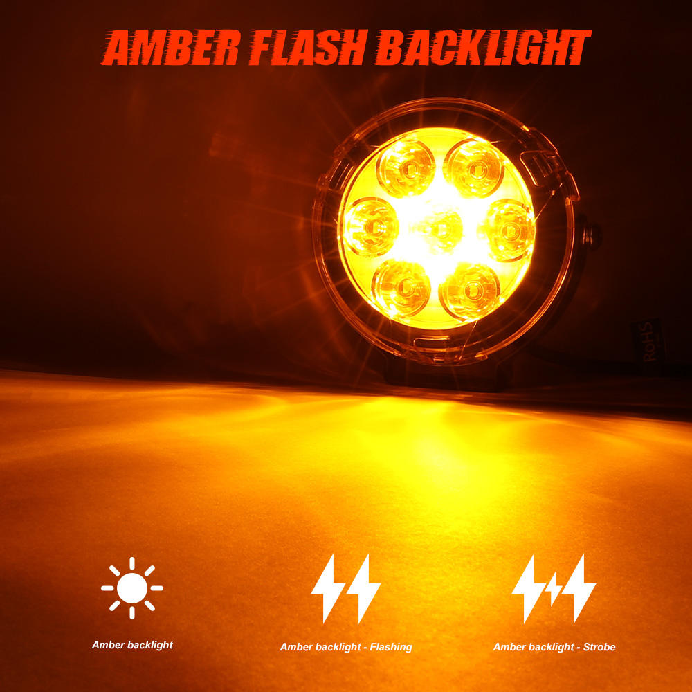 DK80 PRO HIGH POWER SPOTLIGHT | 160W |  Ultra Wide Driving Fog Lights | White/Yellow | with wiring harness and Intelligent wireless button switch | 18 months warranty | LGP