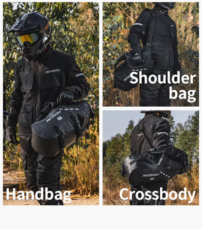 MOTOWOLF MB2 28L/48L Waterproof Pannier Bag / Saddle bag for Motorcycle Adventure High Quality Motorbike Saddle Drypack-Pair | OLIVE GREEN - Universal