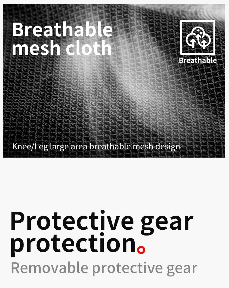 MOTOWOLF TM5 Motorcycle Riding Pants for Men | CE Level 1 Armoured Riding Pants with Knee & Hip Protectors | Breathable Mesh Touring Pants | Black