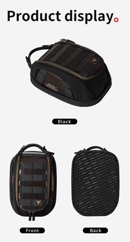 Motowolf MB11 Retro Magnetic Motorcycle Tank Bag 3L–5L | Expandable Vintage Tank Bag with Waterproof Cover & Strong Magnets