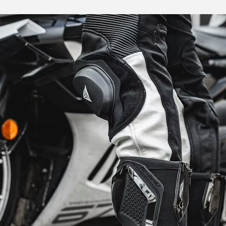 MOTOWOLF BO1 Racing Motorcycle Riding Boots for Unisex | Reinforced Protection, Anti-Slip Sole, All-Weather Riding Boots - BLACK RED