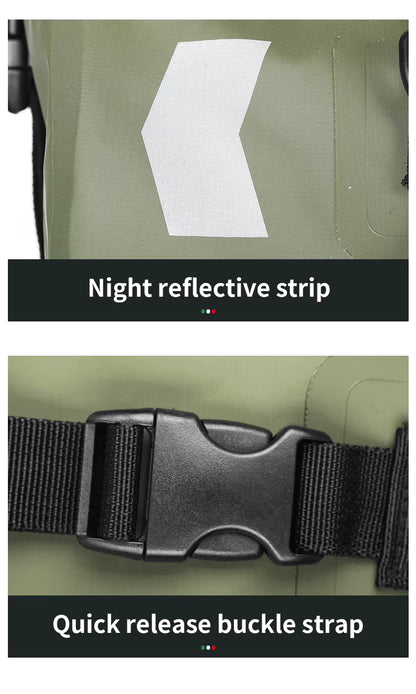 MOTOWOLF | Motorcycle Tail Bag - 66L Waterproof | Duffel Bag for Touring Adventure, Camping, Cycling - BLACK