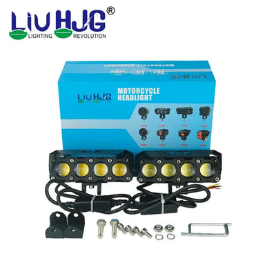 LIU HJG | Future Eyes 4 Lens | 120W | MEGA DRIVE | Fog Light For Bike/Car/Thar/Jeep | ( 60W each * 2 = 120W Total ) - Pack of 2