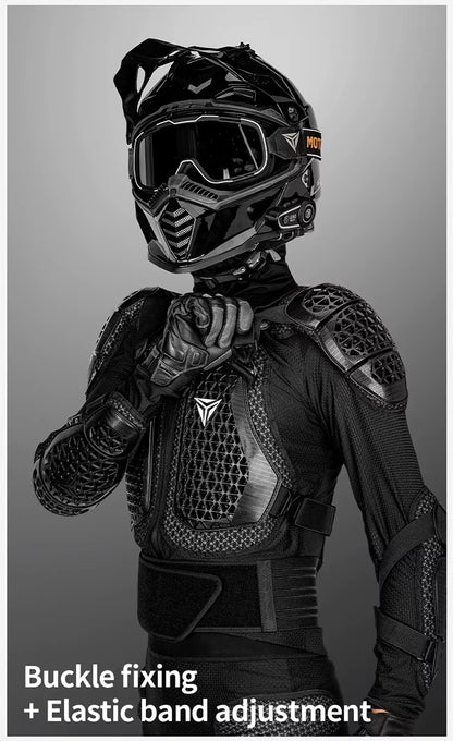 Motowolf Waterproof Mesh Body Protector | CE Certified | Four Season | PG1 | Motorcycle Jackets | Anti Fall | Off-road Riding Body Armor - BLACK