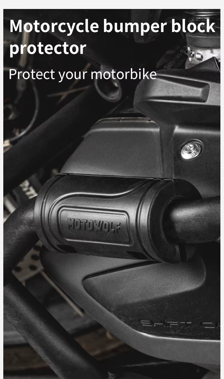 PROTEK COMBO - MOTOWOLF PB1 | 22mm | Universal Bumper Protective Guard | Silicone | with Cable Ties | Anti-Collision Anti-Scratch | Motorcycle Bumper Block - Ball Shape and Cylinder ( PACK OF 4 )