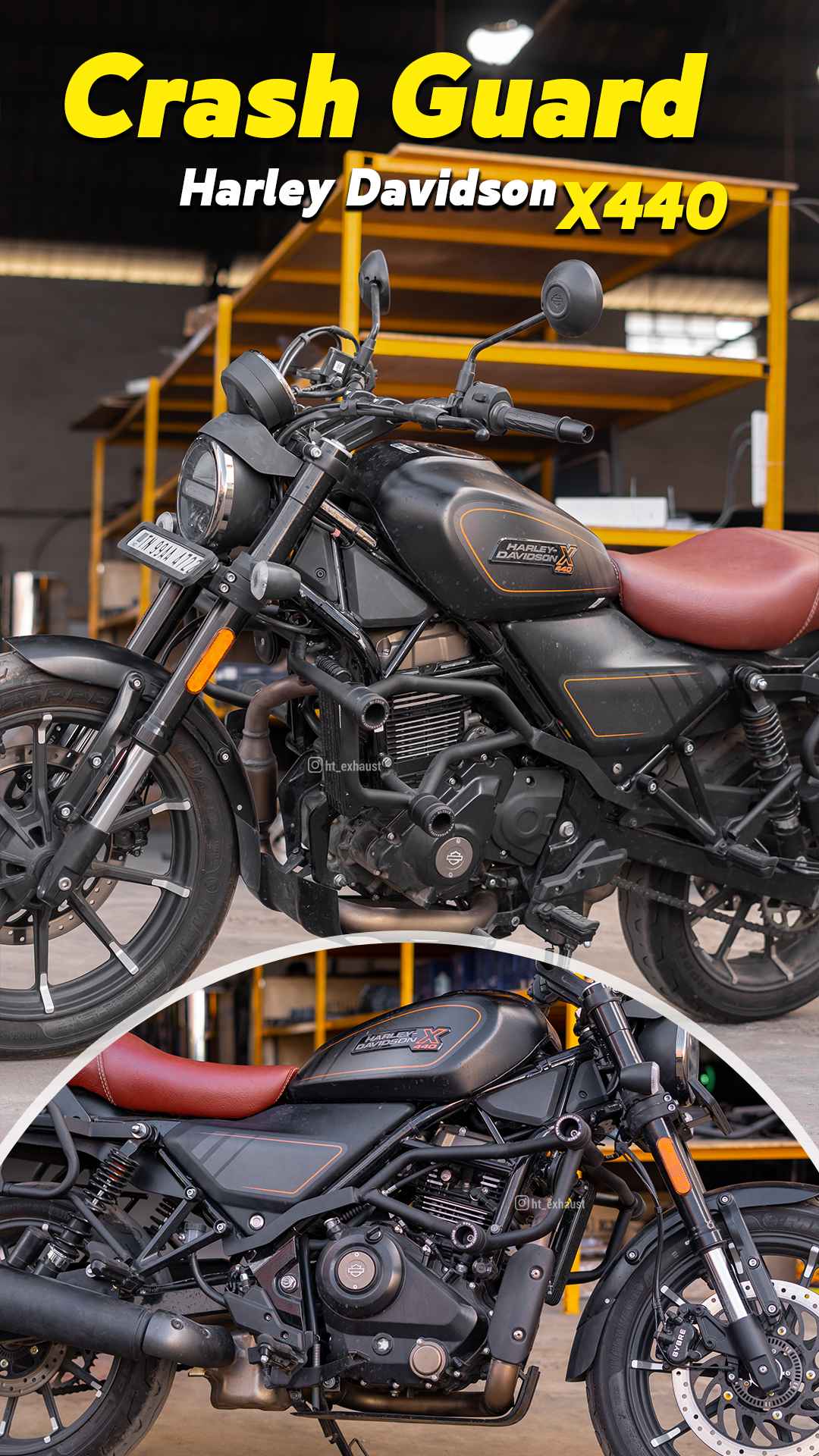 Crash guard for Harley Davidson X440 – HRD 101 Ht Exhaust – SPARIFY