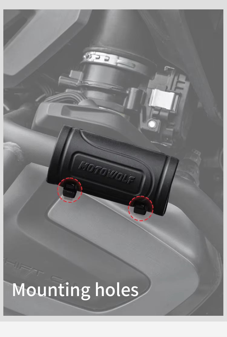 MOTOWOLF PB1 | 22mm | Universal Bumper Protective Guard | Silicone ( pair )| with Cable Ties | Anti-Collision Anti-Scratch | Motorcycle Bumper Block - Cylinder Black