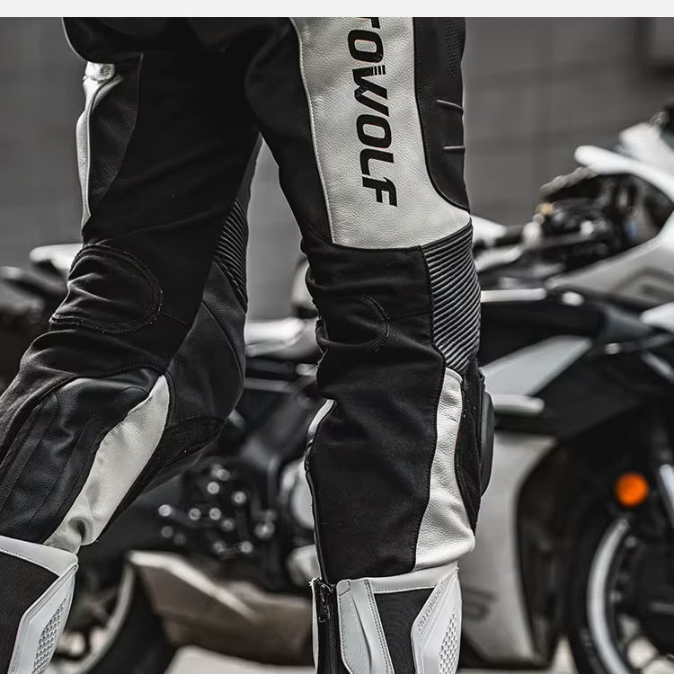 MOTOWOLF BO1 Racing Motorcycle Riding Boots for Unisex | Reinforced Protection, Anti-Slip Sole, All-Weather Riding Boots - BLACK RED