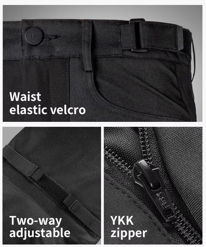 MOTOWOLF TM5 Motorcycle Riding Pants for Men | CE Level 1 Armoured Riding Pants with Knee & Hip Protectors | Breathable Mesh Touring Pants | Black
