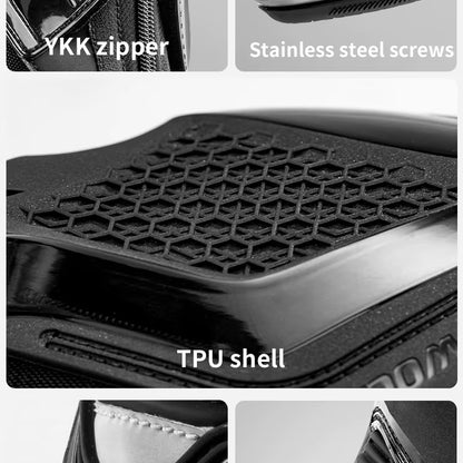 MOTOWOLF BO1 Racing Motorcycle Riding Boots for Unisex | Reinforced Protection, Anti-Slip Sole, All-Weather Riding Boots - BLACK RED