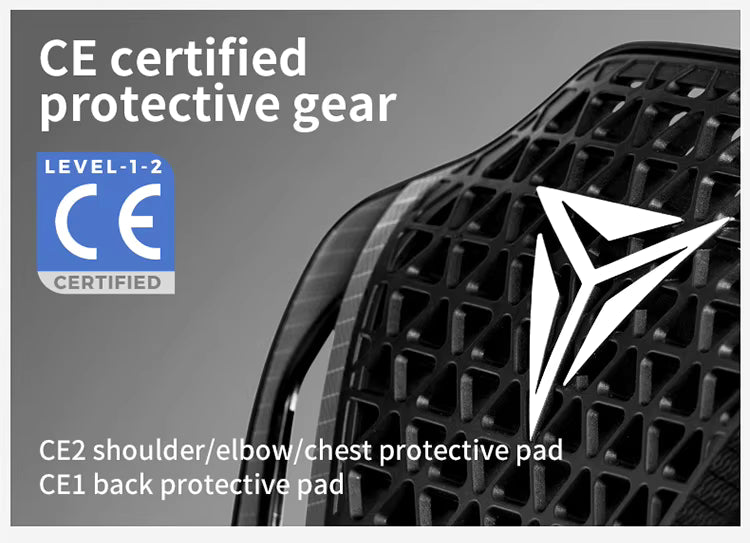 Motowolf Waterproof Mesh Body Protector | CE Certified | Four Season | PG1 | Motorcycle Jackets | Anti Fall | Off-road Riding Body Armor - BLACK