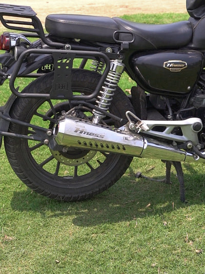 HT Honda Hness CB 350 silencer heat protector Mirror polish - stainless steel - SB 548 / Ht exhaust