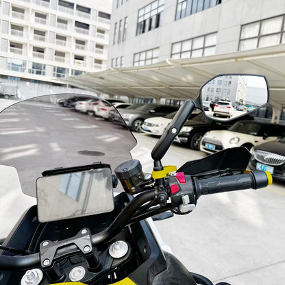 SPIKI ( NOMAD SERIES ) Adventure 3.0 Motorcycle Mirrors | 360° Rotatable Universal Side Mirrors for Road & Off-Road Riding