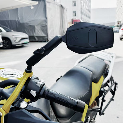 SPIKI ( NOMAD SERIES ) Adventure 3.0 Motorcycle Mirrors | 360° Rotatable Universal Side Mirrors for Road & Off-Road Riding