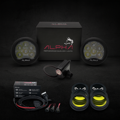 Maddog Alpha Combo | Performance Auxiliary Lights – 80 Watts (SPARIFY) | Pack of 4 | For all motorcycles