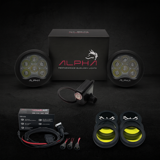 Maddog Alpha Combo | Performance Auxiliary Lights – 80 Watts (SPARIFY) | Pack of 4 | For all motorcycles