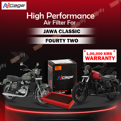 Hyper Flow Air Filter for Jawa Classic / Fourty Two and Yezdi Roadster - NGAGE POWERPARTS