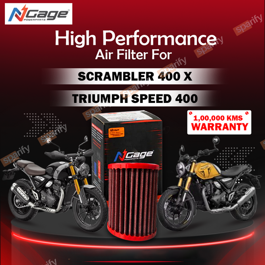 Triumph Speed 400 / Scrambler 400 X / T4 Hyper Flow Air Filter- NGAGE POWERPARTS