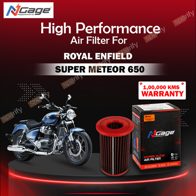 Royal Enfield Super Meteor 650 / Shotgun 650 Hyper Flow Air Filter - Ngage Powerparts