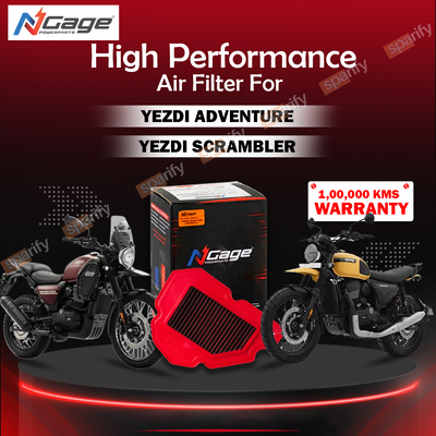Hyper Flow Air Filter for Yezdi Adventure & Yezdi Scrambler - NGAGE POWERPARTS